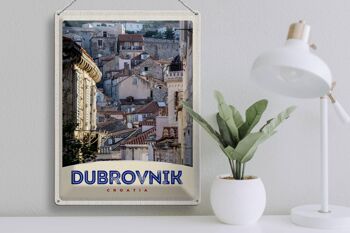 Panneau en étain voyage 30x40cm, vue sur la ville de Dubrovnik en Croatie 3