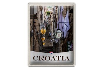Lanterne de voyage en étain, signe de voyage, 30x40cm, croatie, vieille ville, escaliers 1