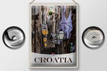 Lanterne de voyage en étain, signe de voyage, 30x40cm, croatie, vieille ville, escaliers 2
