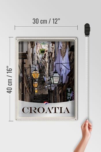 Lanterne de voyage en étain, signe de voyage, 30x40cm, croatie, vieille ville, escaliers 4