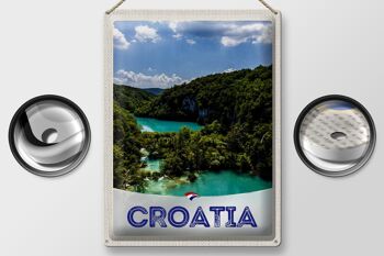 Signe en étain voyage 30x40cm, croatie mer Nature vacances montagnes 2