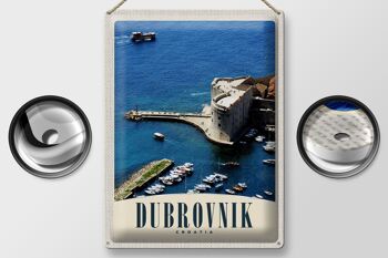 Signe en étain voyage 30x40cm, tour de la mer de Dubrovnik, croatie 2
