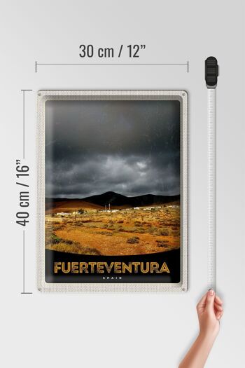 Panneau en étain voyage 30x40cm Fuerteventura Espagne montagnes du désert 4