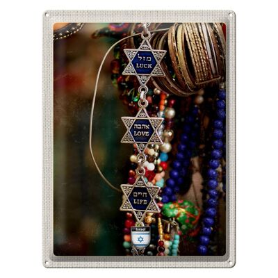 Blechschild Reise 30x40cm Ketten Schmuck Israel Glauben