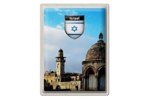 Blechschild Reise 30x40cm Israel Stadt Architektur Urlaub