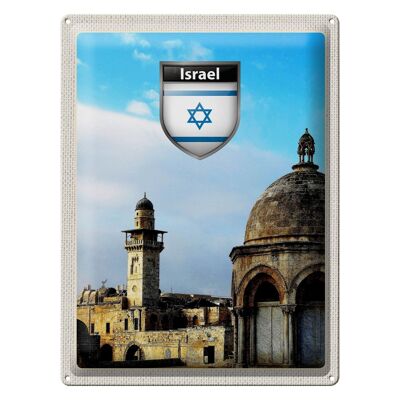 Blechschild Reise 30x40cm Israel Stadt Architektur Urlaub