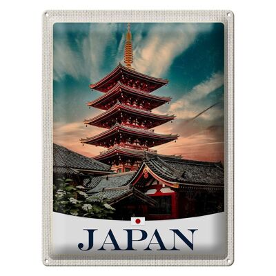 Cartel de chapa viaje 30x40cm Japón Asia edificio tradicional