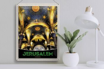 Panneau en étain voyage 30x40cm, Temple de Jérusalem Israël à l'intérieur 3