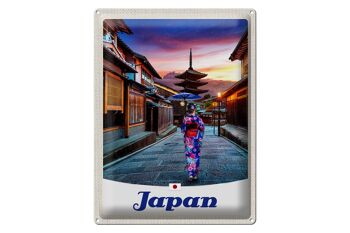 Plaque en tôle voyage 30x40cm Japon Asie Tradition femme japonaise 1