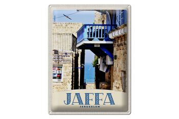 Panneau en étain voyage 30x40cm, Jaffa, Jérusalem, israël, ville, mer 1