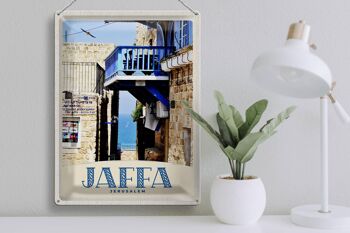 Panneau en étain voyage 30x40cm, Jaffa, Jérusalem, israël, ville, mer 3