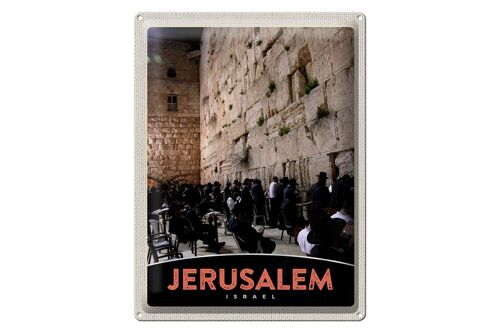Blechschild Reise 30x40cm Jerusalem Israel Gebet beten