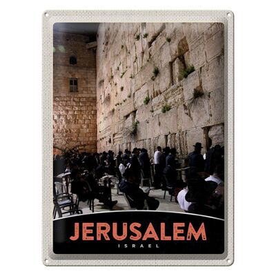 Blechschild Reise 30x40cm Jerusalem Israel Gebet beten