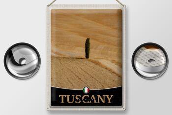 Signe en étain voyage 30x40cm, toscane italie, arbre du désert, sable 2