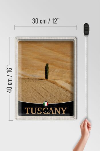 Signe en étain voyage 30x40cm, toscane italie, arbre du désert, sable 4