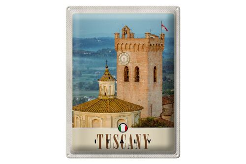 Blechschild Reise 30x40cm Toskana Italien Architektur Kirche