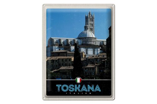 Blechschild Reise 30x40cm Toskana Italien Wüste Natur Sand