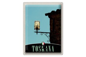 Lanterne d'architecture de voyage en signe d'étain, 30x40cm, toscane, italie 1