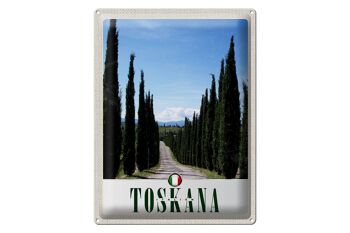 Signe en étain voyage 30x40cm, Toscane italie, arbres, prairie, Nature 1