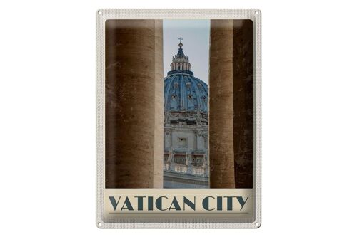 Blechschild Reise 30x40cm Vatikan City Gebäude Architektur