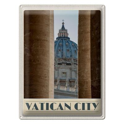 Targa in metallo da viaggio 30x40 cm Architettura dell'edificio della Città del Vaticano