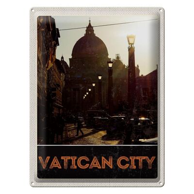 Tin sign travel 30x40cm Vatican City Church Architecture