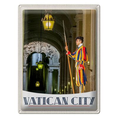 Cartel de chapa de viaje, 30x40cm, guardia de seguridad de la Iglesia de la Ciudad del Vaticano