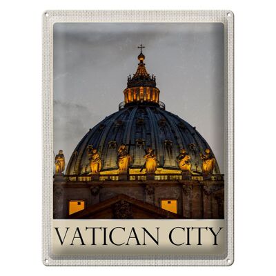 Targa in metallo da viaggio 30x40 cm Architettura Vaticana Chiesa Vacanza