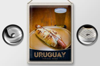 Signe en étain voyage 30x40cm, Uruguay, amérique du sud, nourriture typique 2