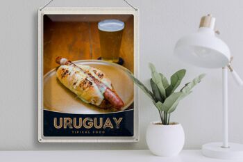 Signe en étain voyage 30x40cm, Uruguay, amérique du sud, nourriture typique 3