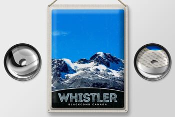 Panneau en étain voyage 30x40cm, Whistler Blackcomb Canada neige 2
