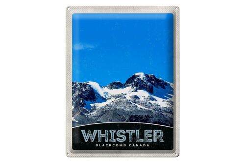 Blechschild Reise 30x40cm Whistler Blackcomb Kanada Schnee