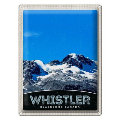 Blechschild Reise 30x40cm Whistler Blackcomb Kanada Schnee