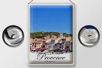 Plaque en tôle voyage 30x40cm Provence France bateaux ville 2