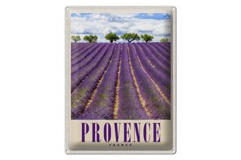 Plaque en tôle Voyage 30x40cm Provence France Violet Nature 1