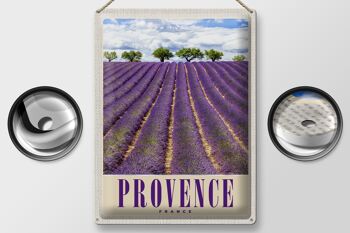 Plaque en tôle Voyage 30x40cm Provence France Violet Nature 2