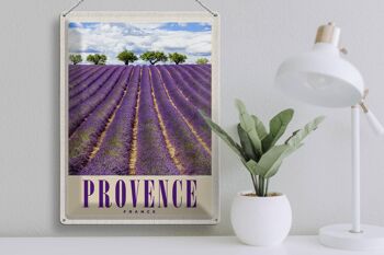 Plaque en tôle Voyage 30x40cm Provence France Violet Nature 3