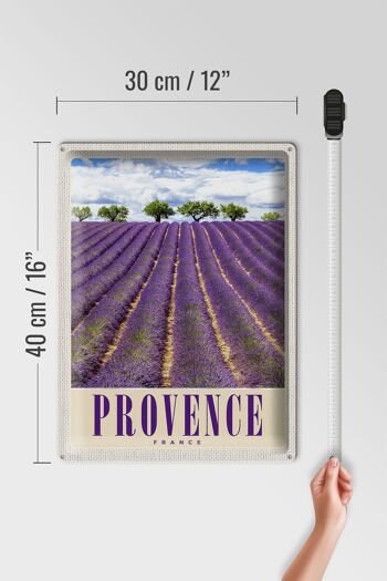 Plaque en tôle Voyage 30x40cm Provence France Violet Nature 4