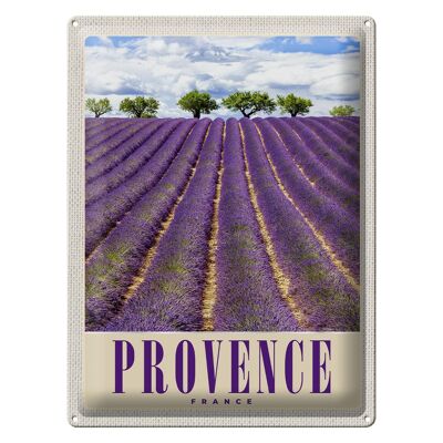 Cartel de chapa Travel 30x40cm Provenza Francia Naturaleza Púrpura