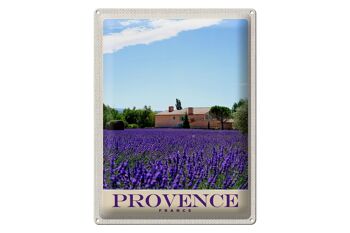 Plaque en tôle voyage 30x40cm Provence France maison nature violet 1