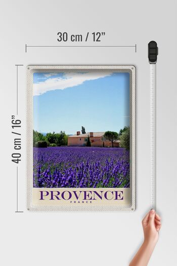 Plaque en tôle voyage 30x40cm Provence France maison nature violet 4