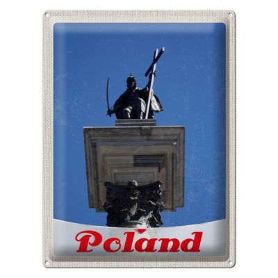 Cartel de chapa de viaje, escultura de arquitectura de Polonia, Europa, 30x40cm