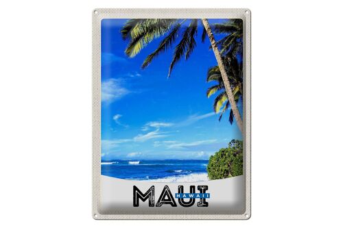 Blechschild Reise 30x40cm Maui Hawaii Insel USA Strand Urlaub