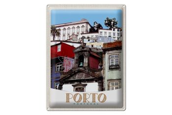 Signe en étain voyage 30x40cm, Porto Portugal ville Europe vacances 1