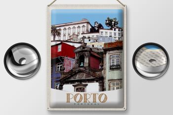 Signe en étain voyage 30x40cm, Porto Portugal ville Europe vacances 2
