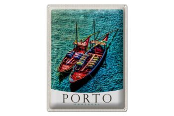 Signe en étain voyage 30x40cm Porto Portugal Europe bateaux mer 1