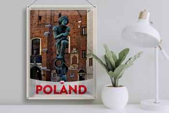 Signe en étain voyage 30x40cm, Pologne, Europe, Sculpture de la vieille ville 3