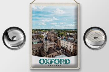 Panneau en étain voyage 30x40cm, Oxford, angleterre, Europe, centre-ville 2