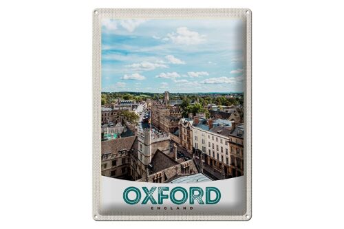 Blechschild Reise 30x40cm Oxford England Europa Innenstadt