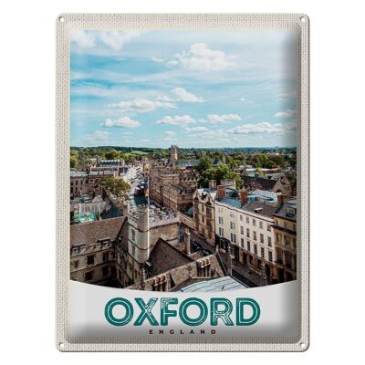 Blechschild Reise 30x40cm Oxford England Europa Innenstadt